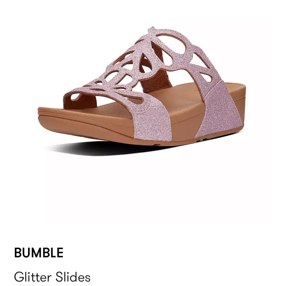 Fitflop Valentine Pink Glitter Limited Edition Shimmer Crystal Bumble Butterfly - Picture 4 of 16